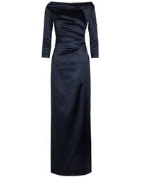 Talbot Runhof - Gathered Draped Maxi Dress - Lyst