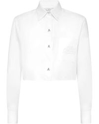 Philipp Plein - Cropped Double Collar Shirt Plein Deluxe - Lyst