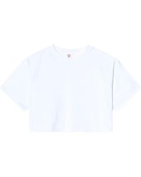 RE/DONE - Cropped Short-Sleeved T-Shirt - Lyst