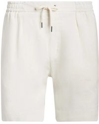 Ralph Lauren - Drawstring Linen Deck Shorts - Lyst