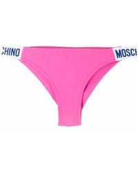 Moschino - モスキーノ ロゴウエスト ビキニボトム - Lyst