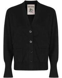 Semicouture - Esther V-Neck Patch-Pocket Cardigan - Lyst