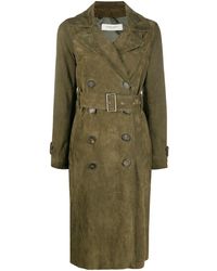 Golden Goose Deluxe Brand Double-breasted Belted Coat - Green