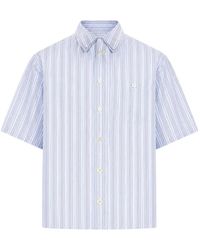Undercover - Striped Short-Sleeve Shirt - Lyst