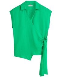 Tommy Hilfiger - Wrap-Design Blouse - Lyst