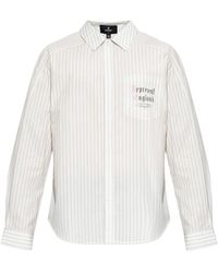 Represent - Gestreiftes Hemd Mit Logo-Print - Lyst