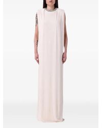 Elisabetta Franchi - Crystal-Embellished Crêpe Dress - Lyst