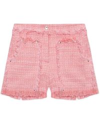 MSGM - Verzierte Shorts Mit Fransen - Lyst