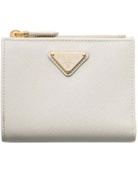 Prada - Small Saffiano-Leather Wallet - Lyst