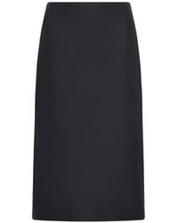 Jil Sander - High Waist Rok Met Split - Lyst