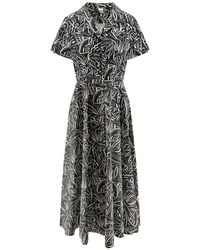 Aspesi - Jurk Met Bloemenprint - Lyst