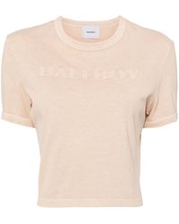 Halfboy - Logo-Patch Cotton T-Shirt - Lyst