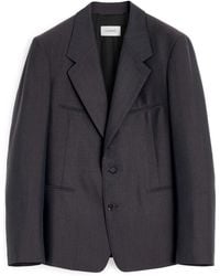 Lemaire - Mélange-Twill Single-Breasted Blazer - Lyst