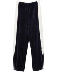 Tory Burch - Colorblock Velour Trousers - Lyst