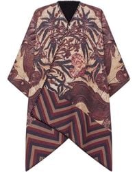Pierre Louis Mascia - All-Over Print Wool Poncho - Lyst