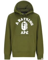A Bathing Ape - Sudadera College Ape Head Con Capucha - Lyst