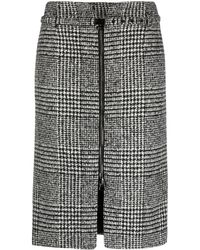 Tom Ford - Check-print Pencil Skirt - Lyst
