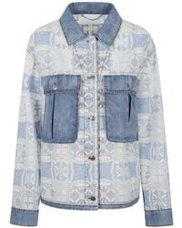 Ermanno Scervino - Lace-Panelled Denim Jacket - Lyst