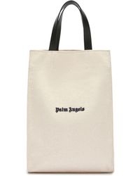 Palm Angels - Logo-embroidered Cotton Tote Bag - Lyst