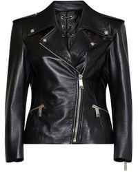 John Richmond - Lace-Up Biker Jacket - Lyst