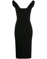 Dolce & Gabbana - Sleeveless Wool Midi Dress - Lyst