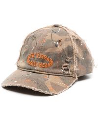 Mostly Heard Rarely Seen Distressed Painted Hat - Natural