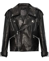 The Attico - Leather Biker Jacket - Lyst