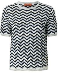 Missoni - Zigzag-Knit Short-Sleeve Sweater - Lyst