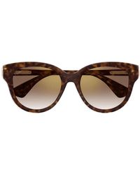 Cartier - Tortoise-Shell Cat-Eye Frame Sunglasses - Lyst