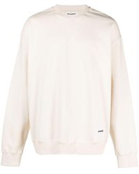 Jil Sander - Logo-patch Cotton Sweatshirt - Lyst