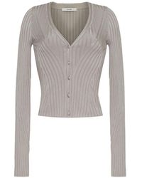 Adam Lippes - Greer Ribbed-Knit Cardigan - Lyst
