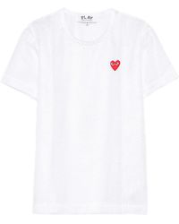 COMME DES GARÇONS PLAY - Mesh Logo-Patch T-Shirt - Lyst