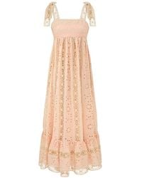 Zimmermann - Awaken Textured Stripe Maxi Dress - Lyst