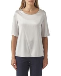 Max Mara - Haut Satiné À Manches Courtes - Lyst