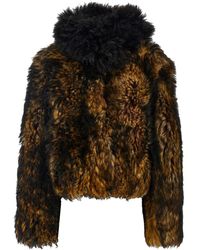 Ferragamo - Contrasting-collar Shearling Jacket - Lyst