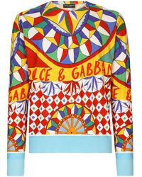Dolce & Gabbana - Pullover aus Seide mit Print - Lyst