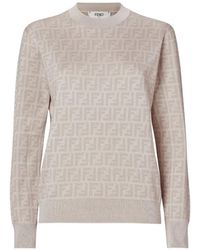 Fendi - Gebreide Trui Met Patroon - Lyst