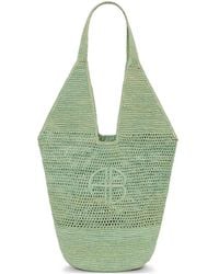 Anine Bing - Leah Logo Raffia Tote Bag - Lyst