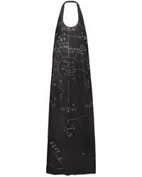 Rick Owens - Graphic-Print Halterneck Dress - Lyst