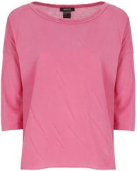 Avant Toi - Three-Quarter Sleeve Round-Neck Top - Lyst