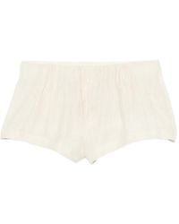 OPEN YY - Tab Logo-Patch Mini Shorts - Lyst