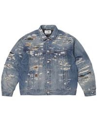 Supreme - X Mm6 Maison Margiela Distressed Denim Jacket - Lyst