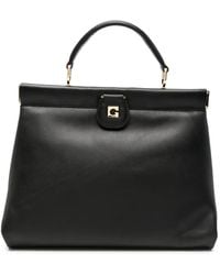 Gherardini - Logo-Plaque Leather Tote Bag - Lyst