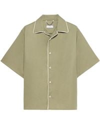 1989 STUDIO - Logo-Print Contrast-Trim Shirt - Lyst