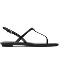 Prada - Sandalen Mit Logo-Schild - Lyst