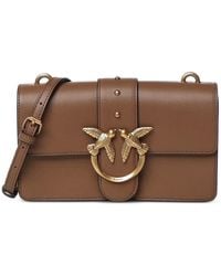 Pinko - Small Love Bag One Leather Crossbody Bag - Lyst