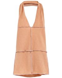 Baserange - Ribbed-Knit Halterneck Top - Lyst