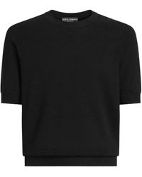 Dolce & Gabbana - Micro-Dot Stitch Silk Pullover - Lyst