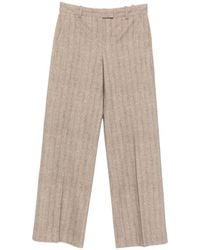 Circolo 1901 - Herringbone-Pattern Straight-Leg Trousers - Lyst