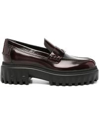 Hogan - Chunky-Sole Leather Loafers - Lyst